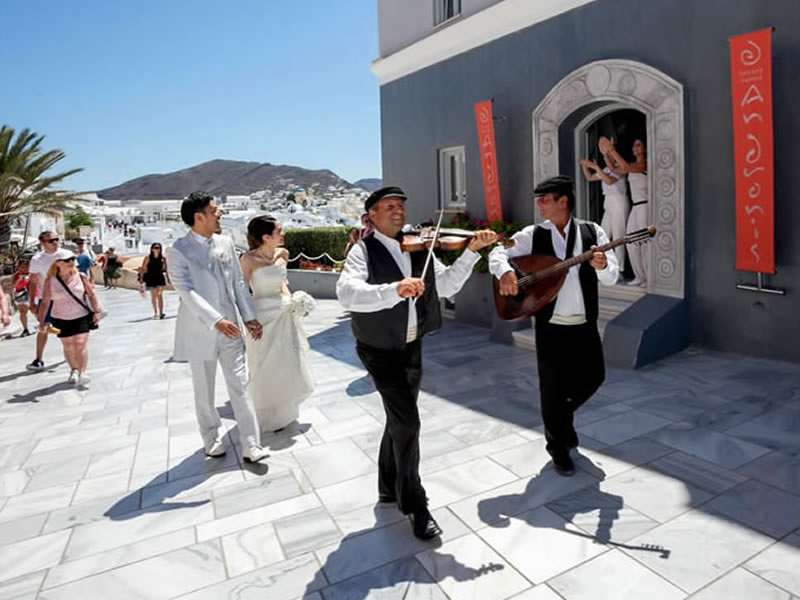 ギリシャ・サントリーニ島　先輩カップル