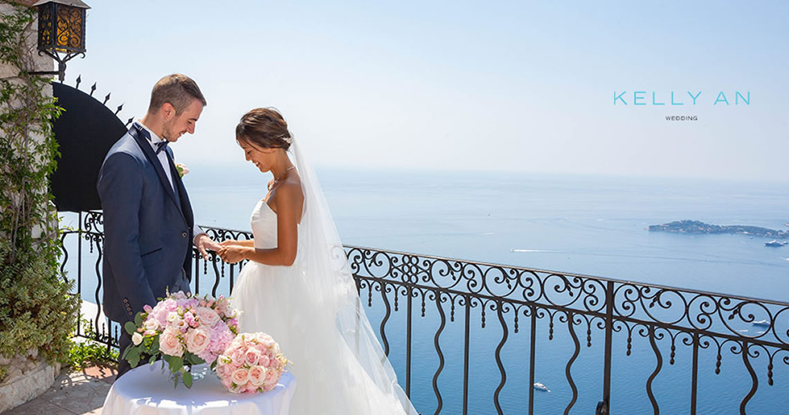 コートダジュール・シャトーエザ挙式セレモニー