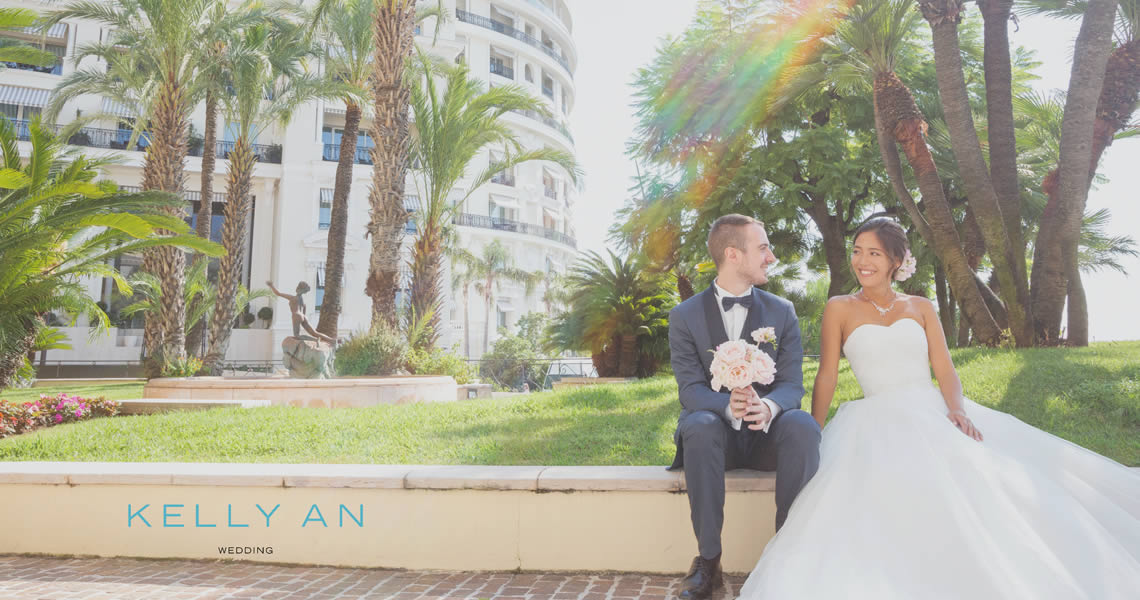 モナコ・ホテルエルミタージュ・モンテカルロ挙式先輩カップルウェディングフォト