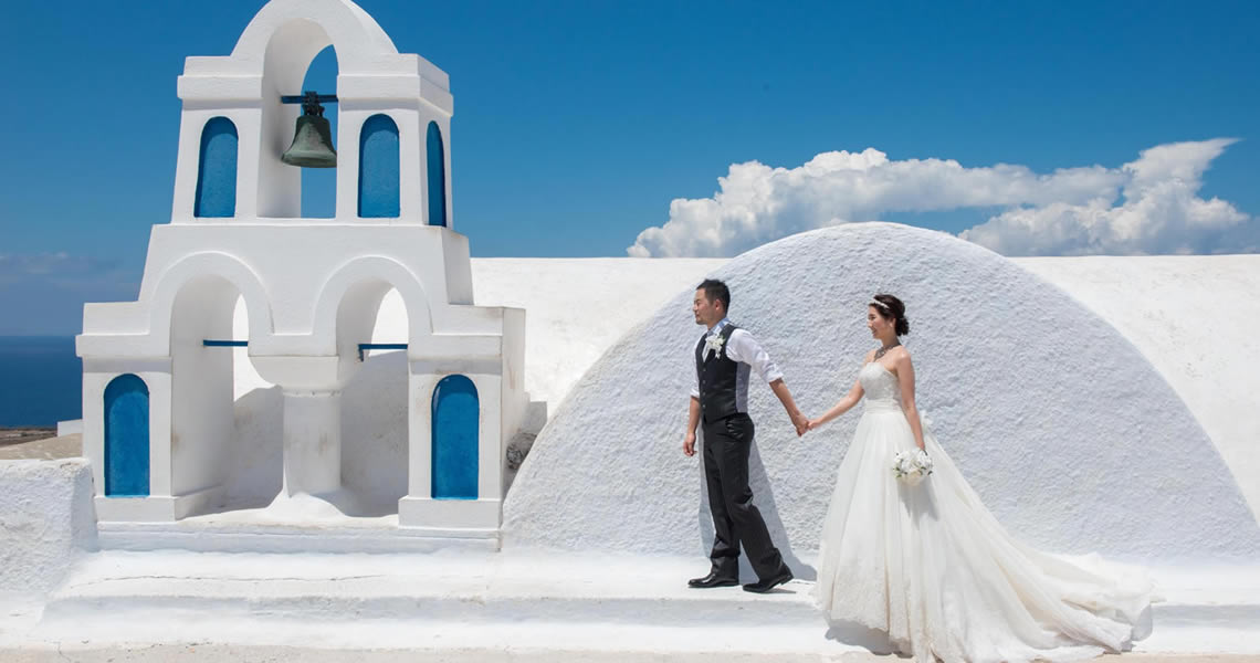 サントリーニ島イア・ミスティークホテルウェディング