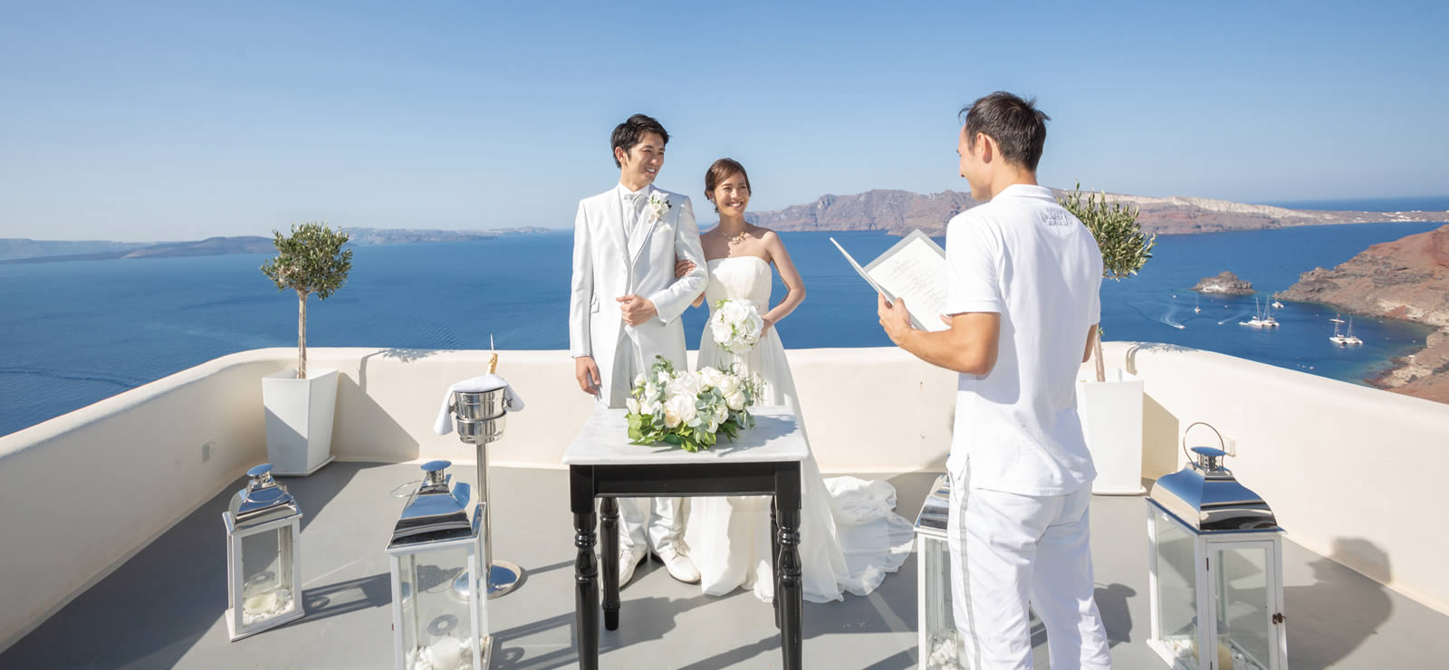 ギリシャ・サントリーニ島カナベスウェディング