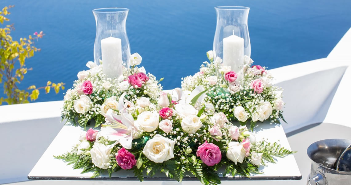 サントリーニ島イア・カティキエスホテル ウェディングセレモニー