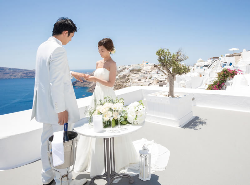 キリニ ウェディングカップル指輪交換