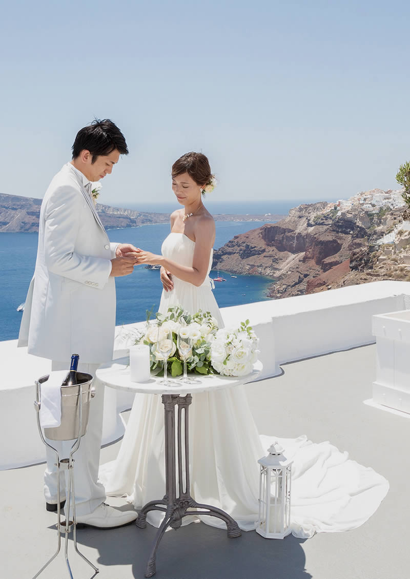 キリニ ウェディングカップル指輪交換