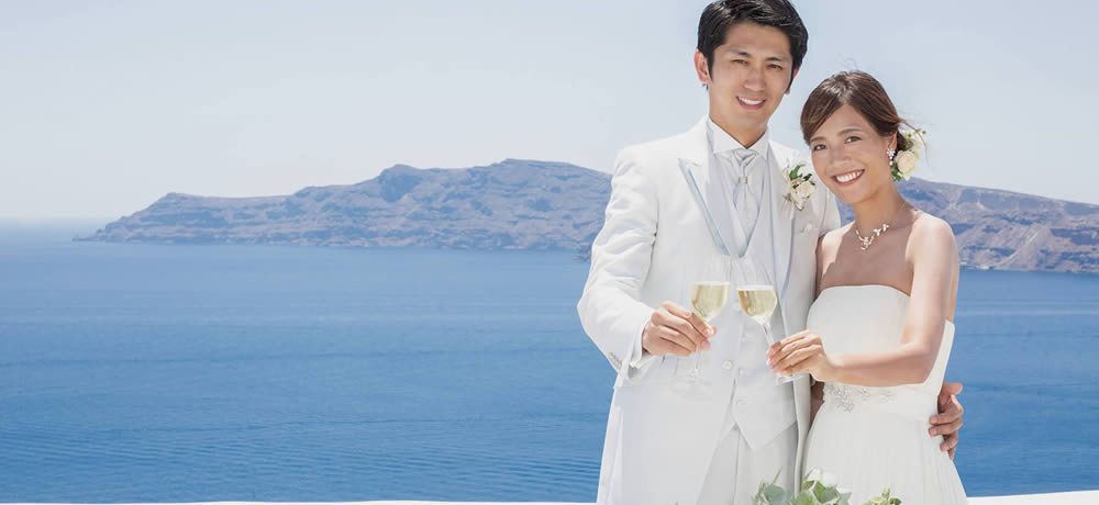 ギリシャ・サントリーニ島、キリニ結婚式