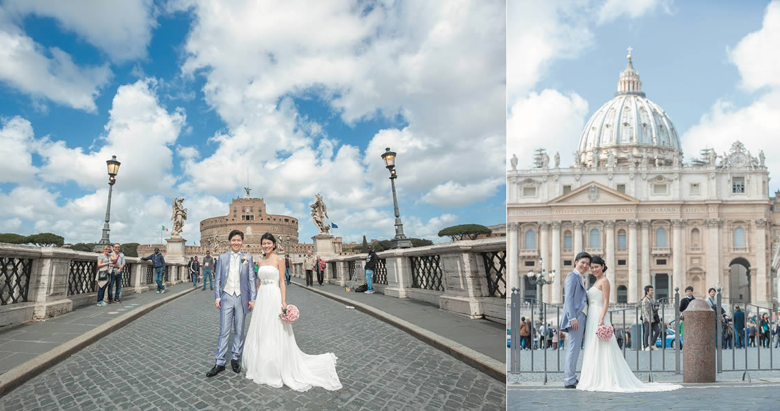 イタリア・ローマ・ポポロ広場・サンピエトロ寺院