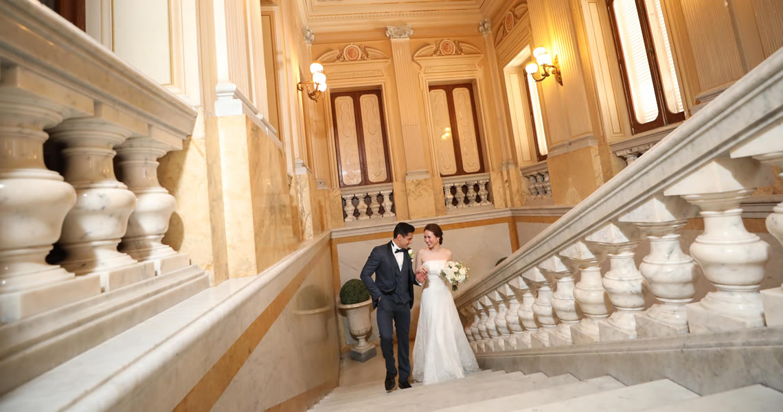 マルタ・パラッツォ・パリジオ宮殿ウエディングカップル撮影