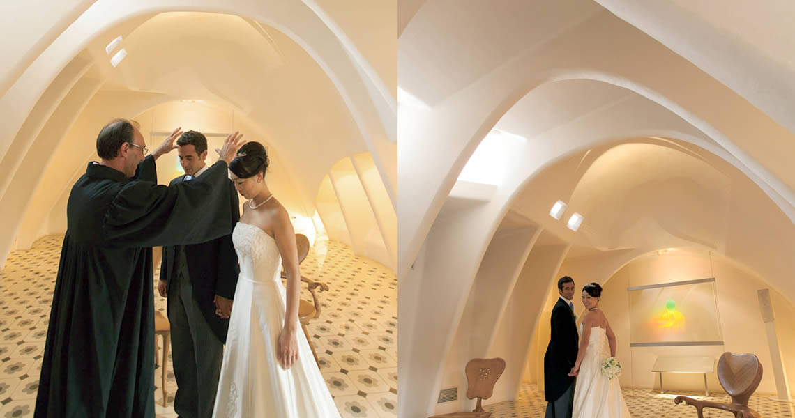 バルセロナ挙式エル・ビエントレ・デル・ドラゴンウエディングカップル