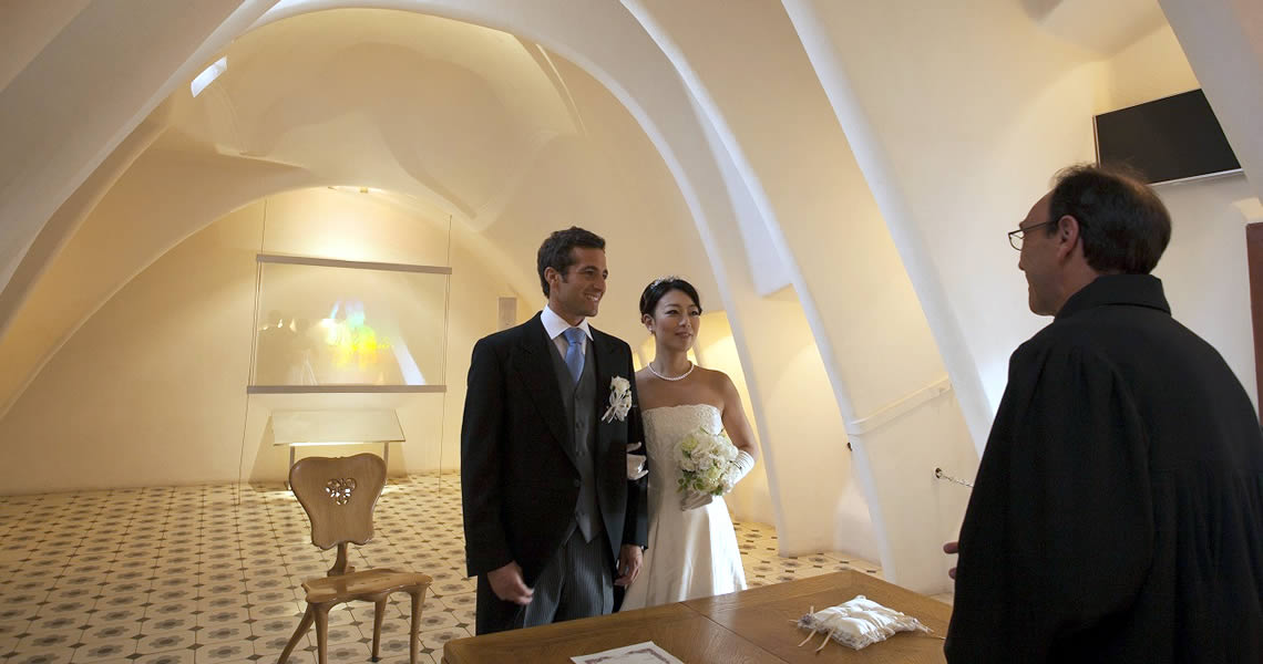 バルセロナ挙式エル・ビエントレ・デル・ドラゴン挙式カップル