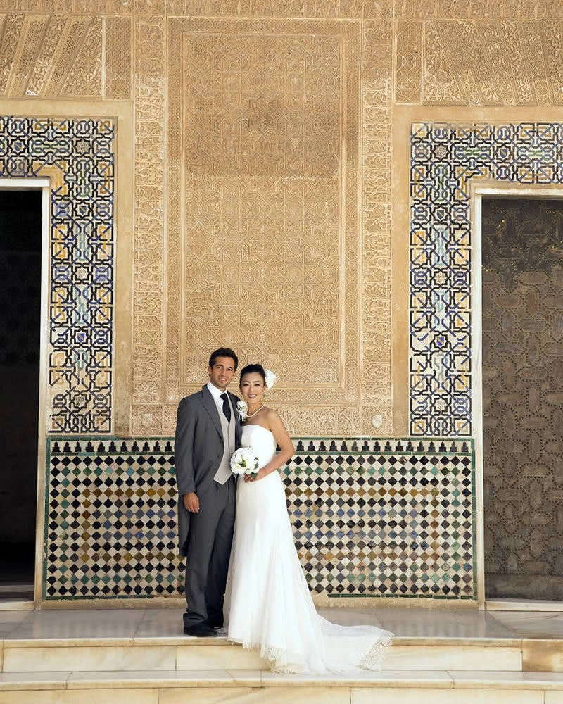 グラナダ挙式パラドール・サンフランシスコウェディングカップル