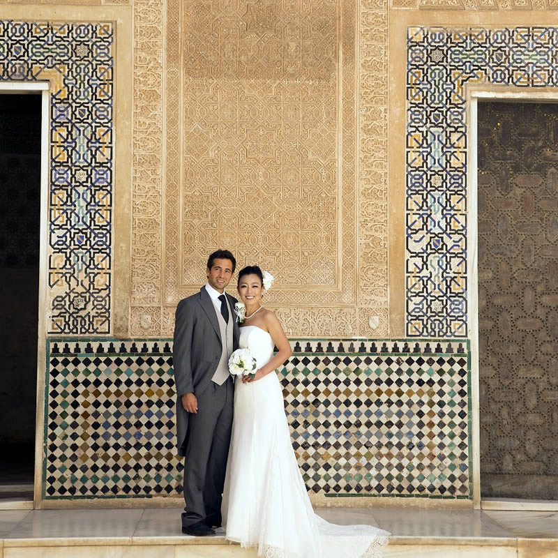 グラナダ挙式パラドール・サンフランシスコウェディングカップル