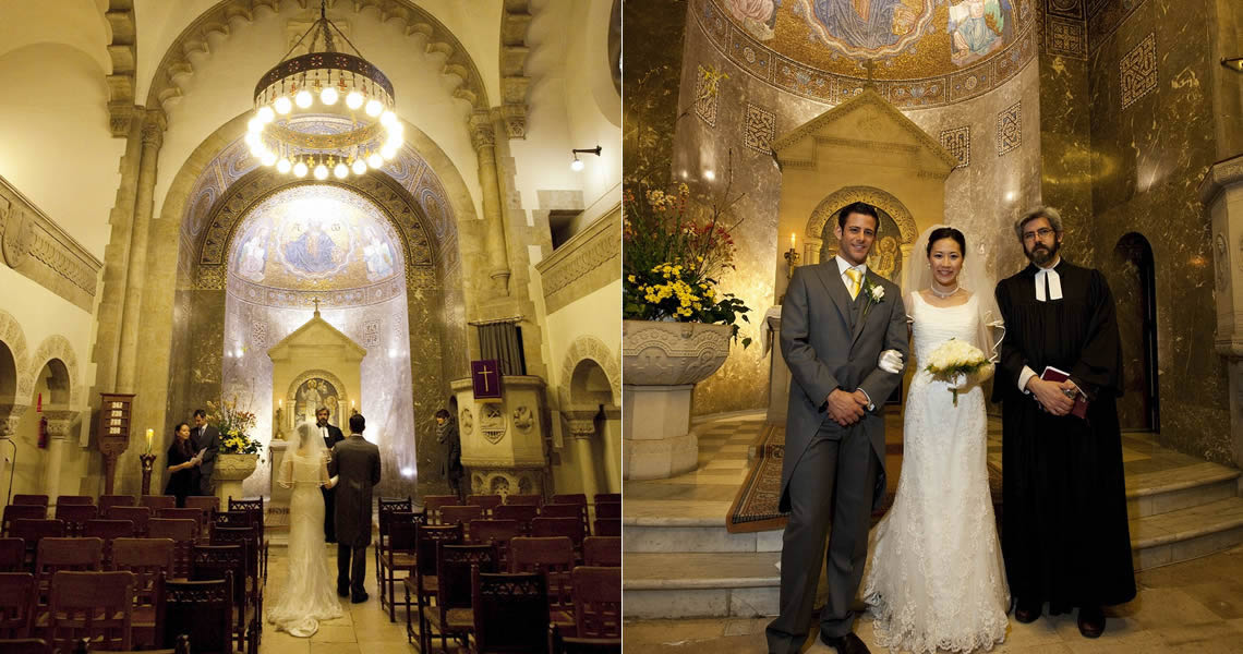 マドリード挙式イグレシア・エヴァンヘリカ・アレマナ教会邸宅ウェディング先輩カップル