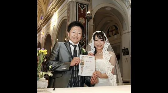 アマルフィ海岸・アトラーニ、聖マリア・マッダレーナ教会のウェディングレポート S.S様＆S.K様